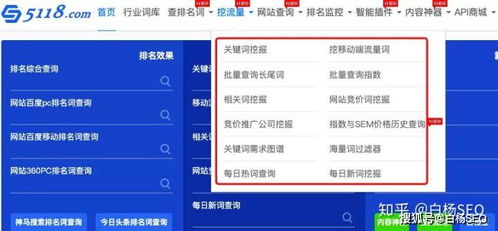 白杨seo 一文告诉你seo站长综合查询工具 5118功能使用大全